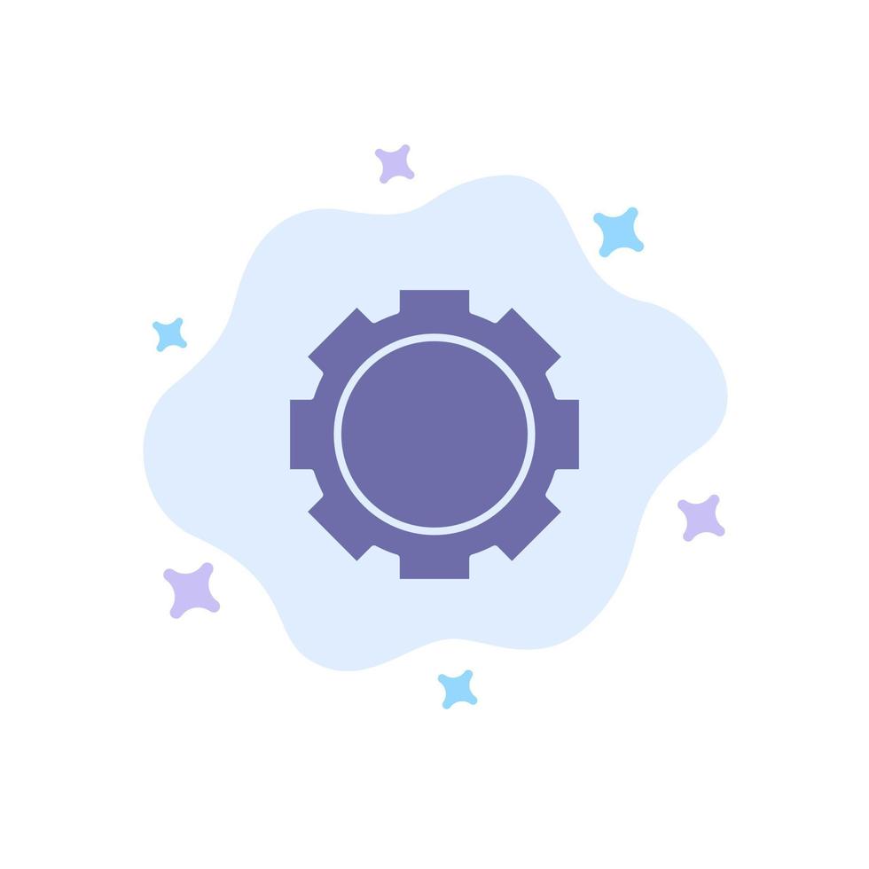 icono azul de instagram de configuración de engranajes en el fondo abstracto de la nube vector