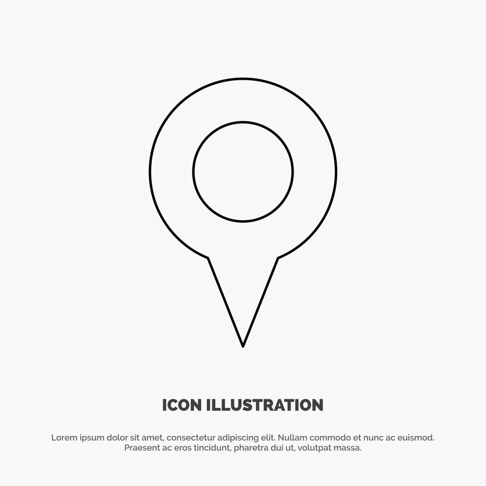Geo location Location Map Pin Line Icon Vector