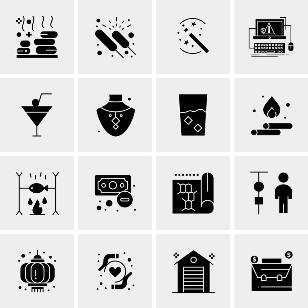 16 Universal Business Icons Vector Creative Icon Illustration to use in web and Mobile Related project