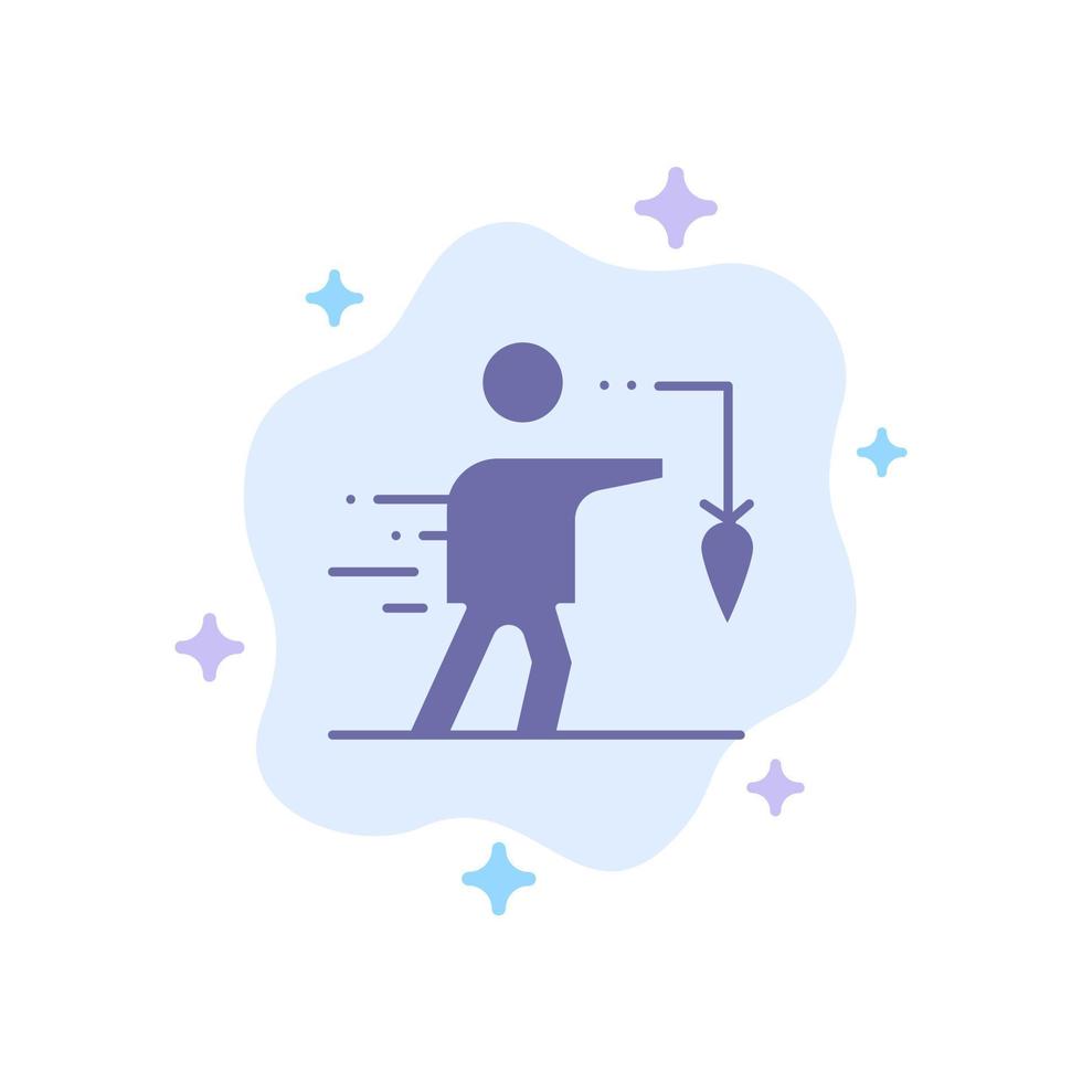 Aspiration Business Extrinsic False Goal Blue Icon on Abstract Cloud Background vector