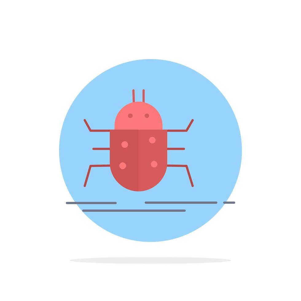 Bug bugs insect testing virus Flat Color Icon Vector