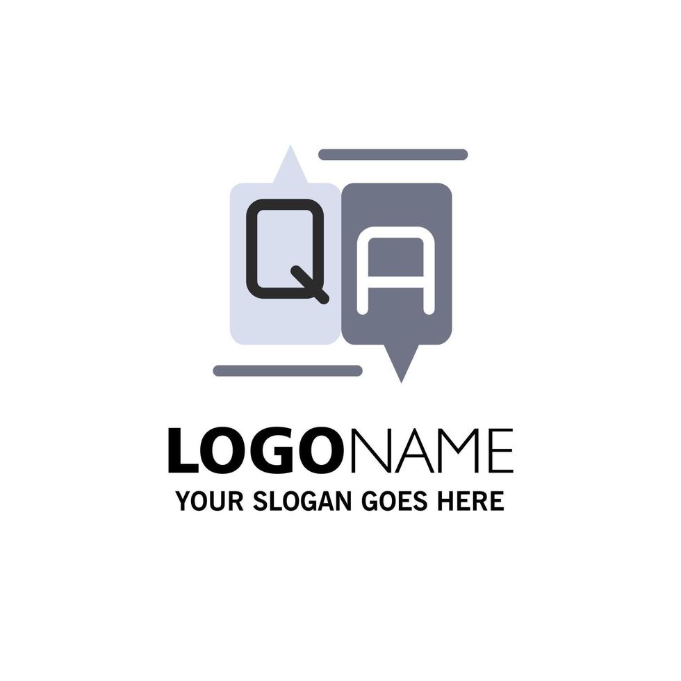 Chat Comment Education Message Business Logo Template Flat Color vector