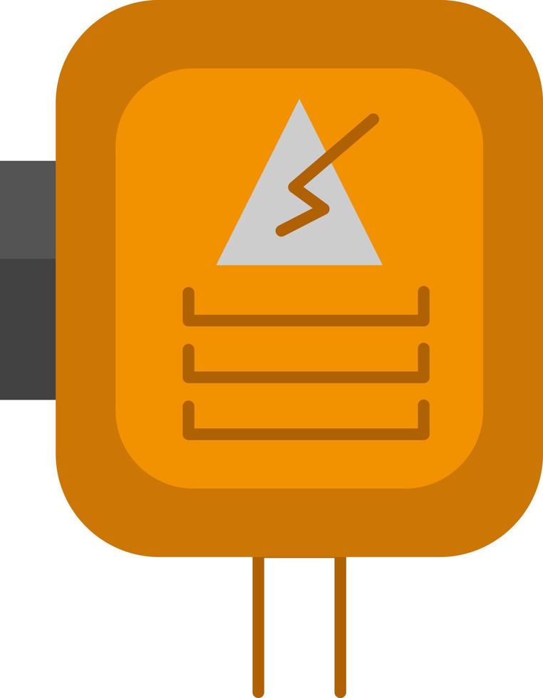 plantilla de banner de icono de vector de icono de color plano de transformador de potencia de energía de voltaje