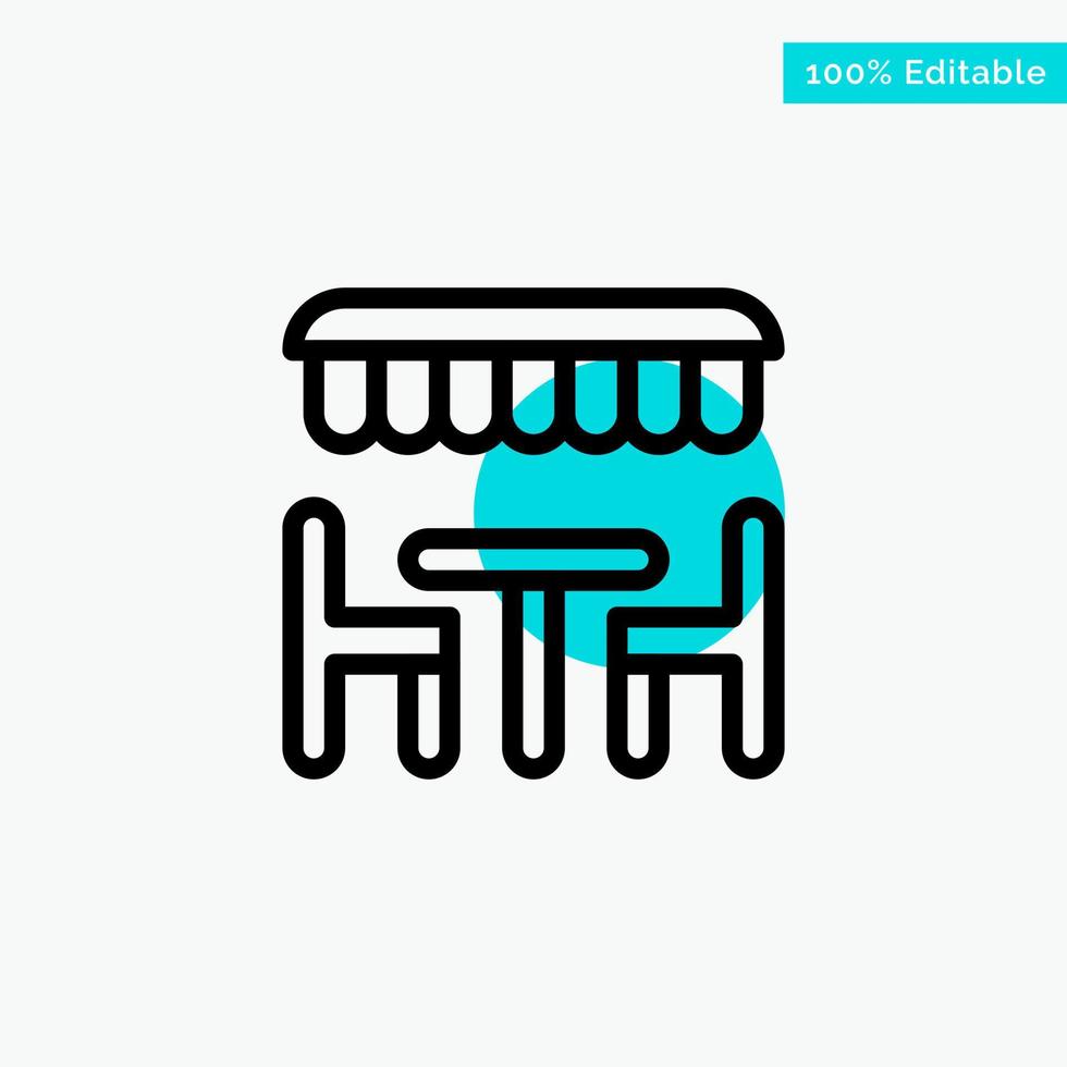 Restaurant Dinner Eat Spring turquoise highlight circle point Vector icon