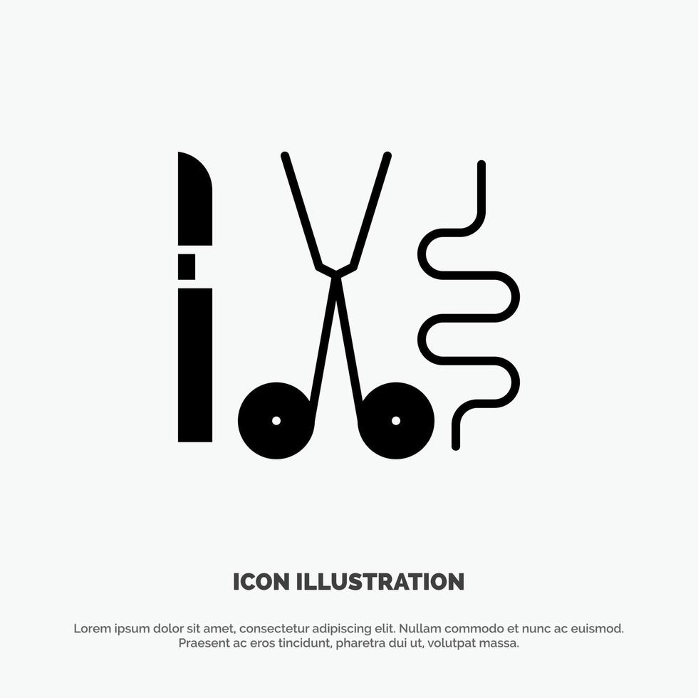 Instruments Surgery Tools Medical solid Glyph Icon vector