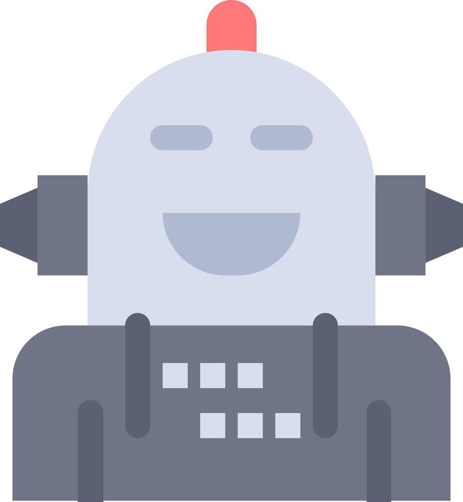 Android Artificial Emotion Emotional Feeling  Flat Color Icon Vector icon banner Template