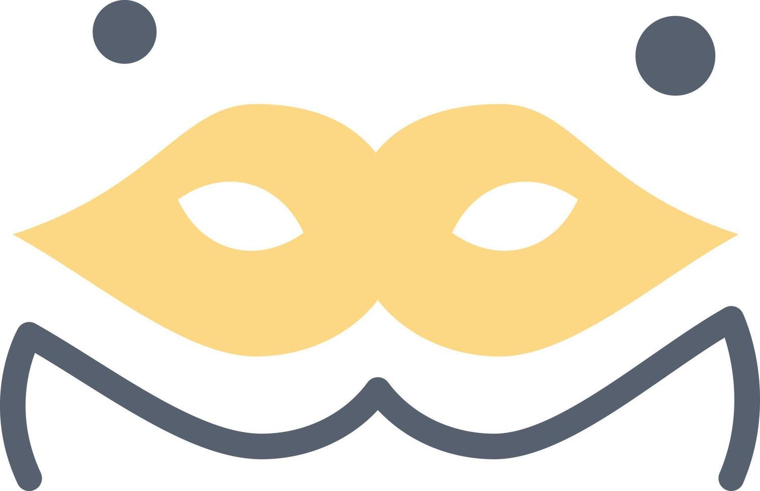 disfraz máscara mascarada color plano icono vector icono banner plantilla