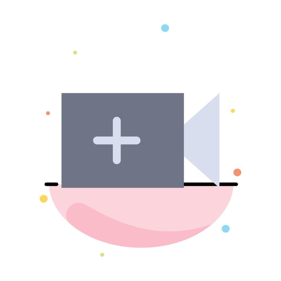 Video Camera Ui Abstract Flat Color Icon Template vector