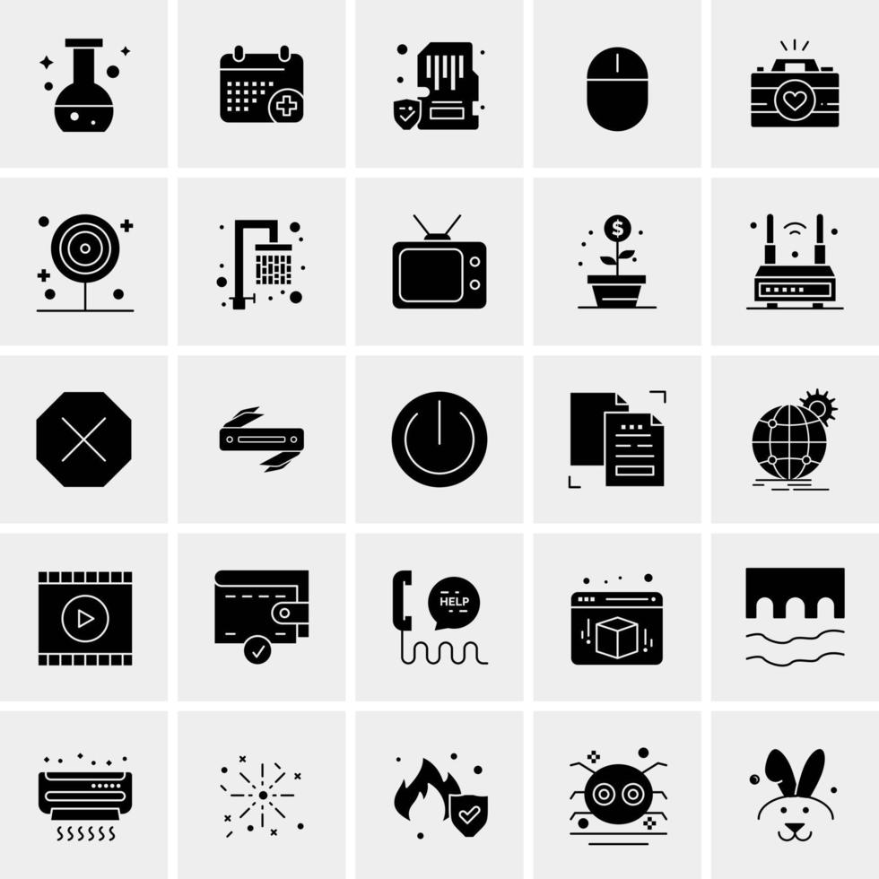 25 iconos de negocios universales vector ilustración de icono creativo para usar en proyectos relacionados con la web y dispositivos móviles