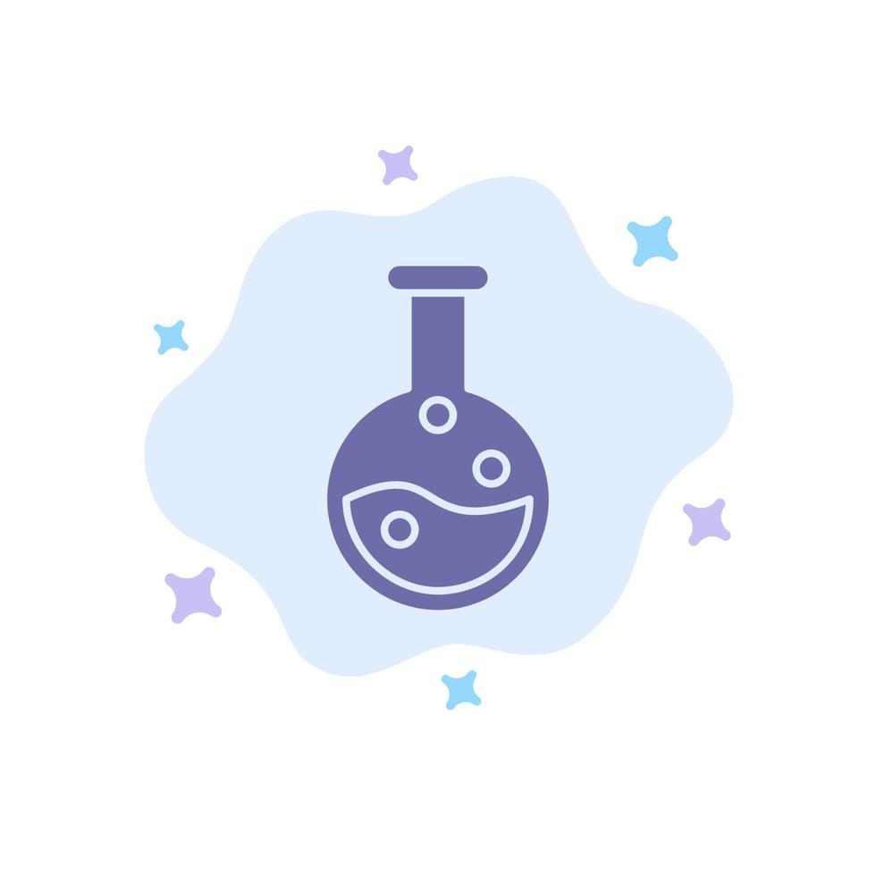 Education Lab Laboratory Blue Icon on Abstract Cloud Background vector