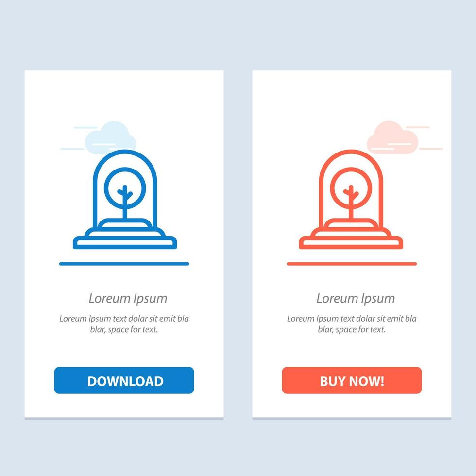 Growth Plant Business Tree New  Blue and Red Download and Buy Now web Widget Card Template vector