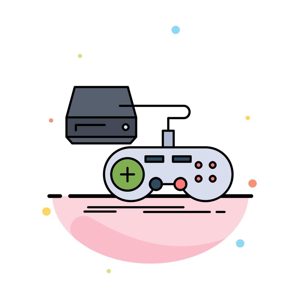 Console game gaming playstation play Flat Color Icon Vector