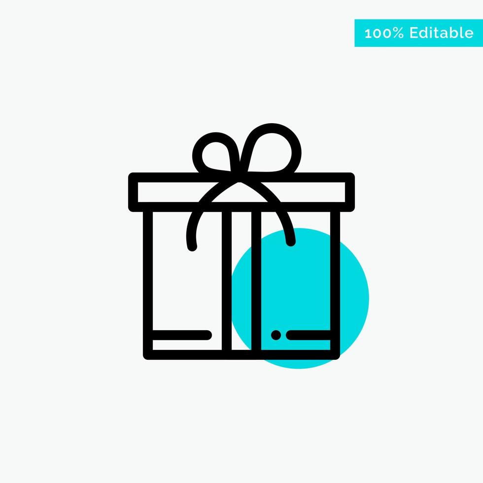 Gift Box Motivation turquoise highlight circle point Vector icon