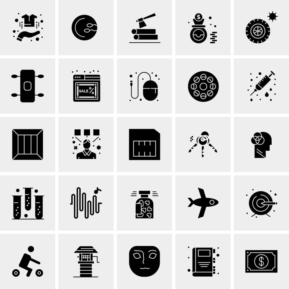 25 iconos de negocios universales vector ilustración de icono creativo para usar en proyectos relacionados con la web y dispositivos móviles