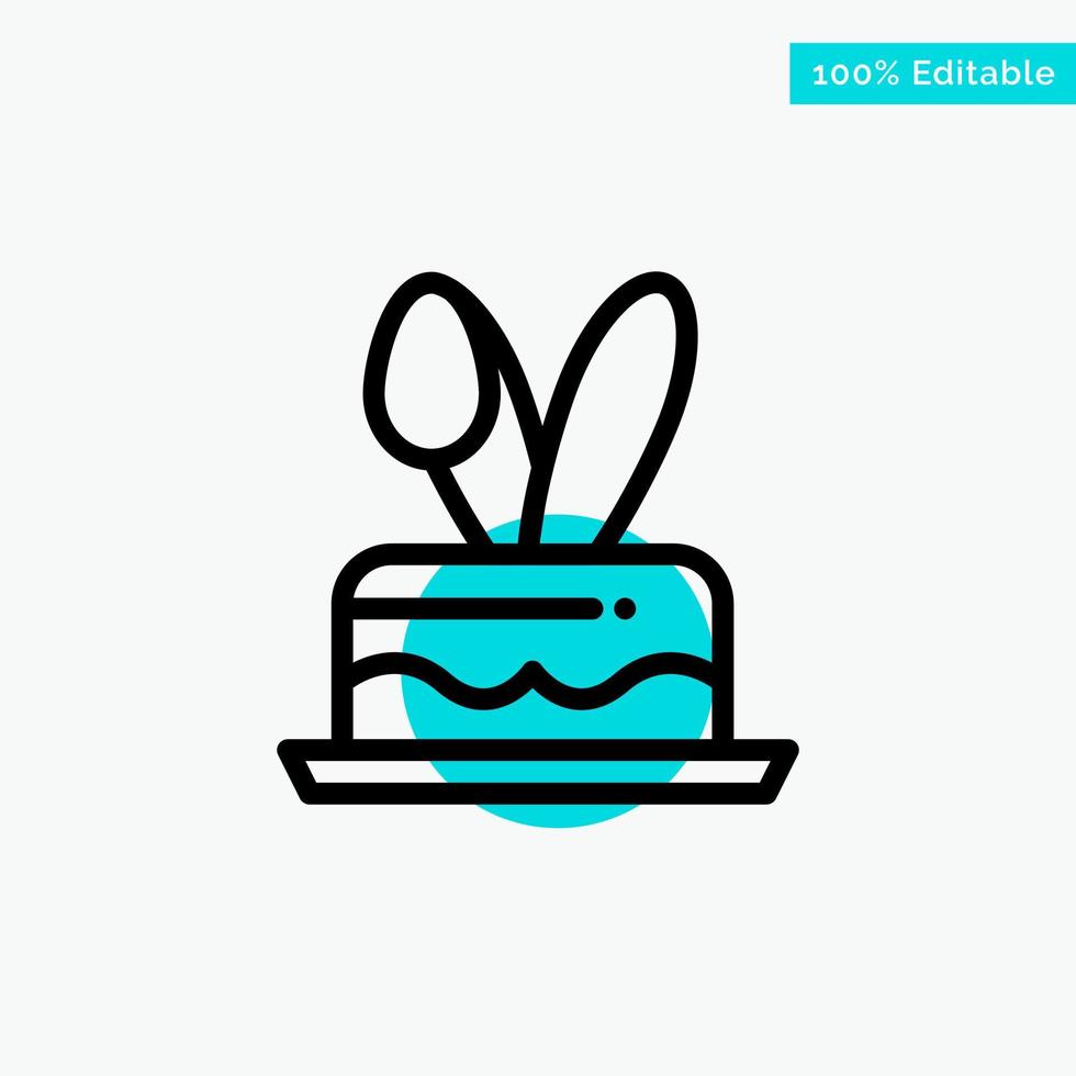 Crack Egg Easter Holiday turquoise highlight circle point Vector icon