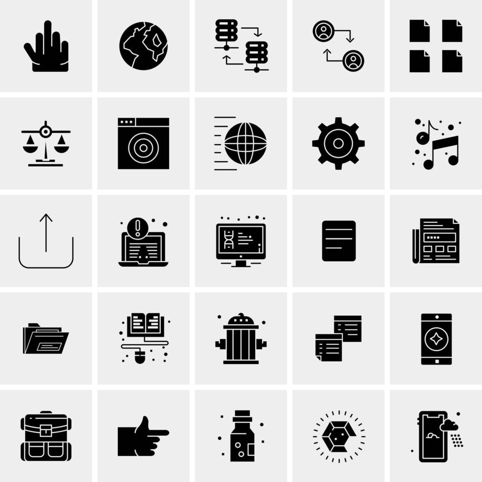 25 iconos de negocios universales vector ilustración de icono creativo para usar en proyectos relacionados con la web y dispositivos móviles