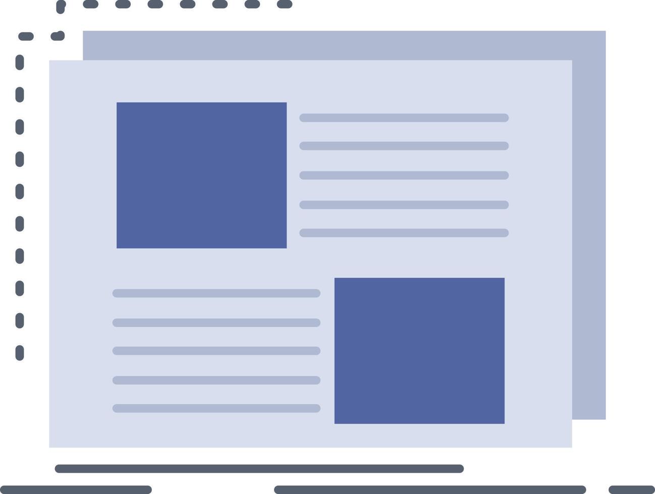 Content design frame page text Flat Color Icon Vector