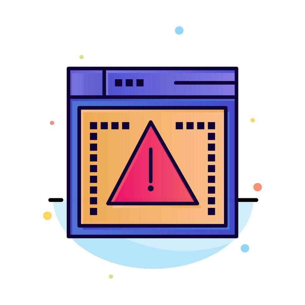 Computing Coding Error Abstract Flat Color Icon Template vector