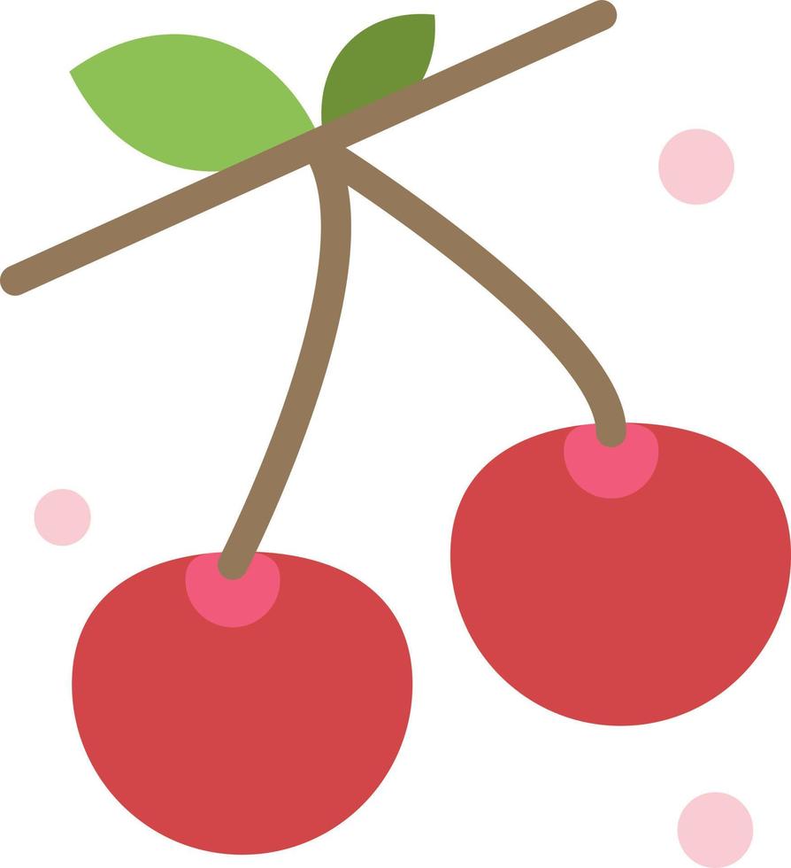 baya cereza comida primavera color plano icono vector icono banner plantilla