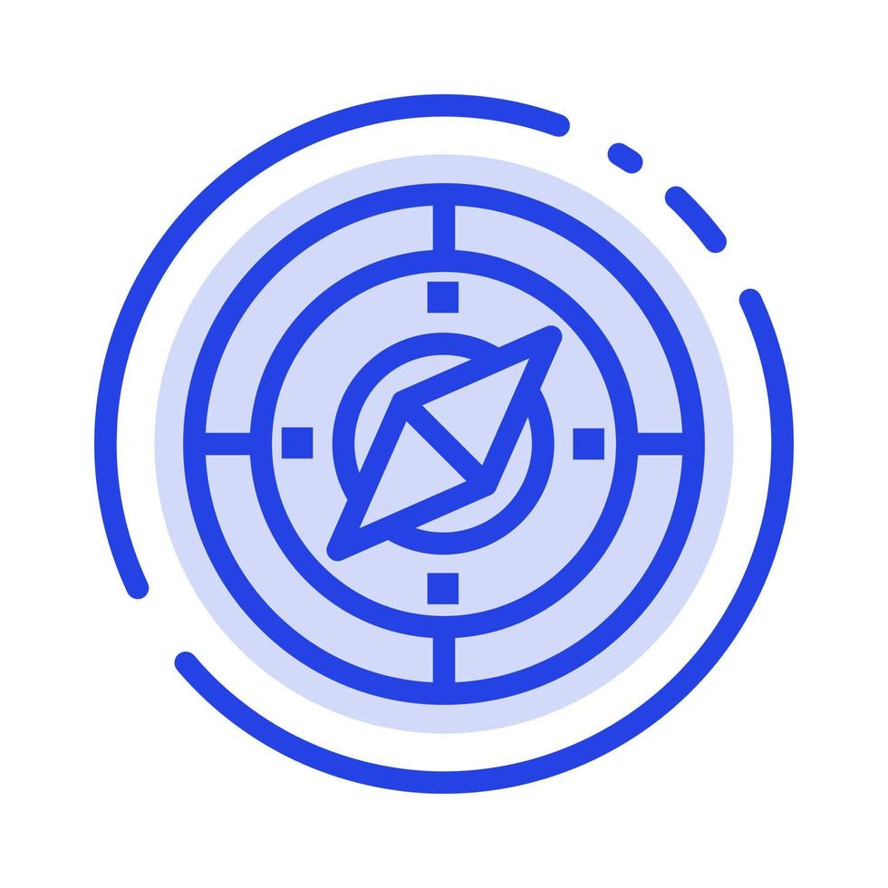 Navigation Navigator Compass Location Blue Dotted Line Line Icon vector