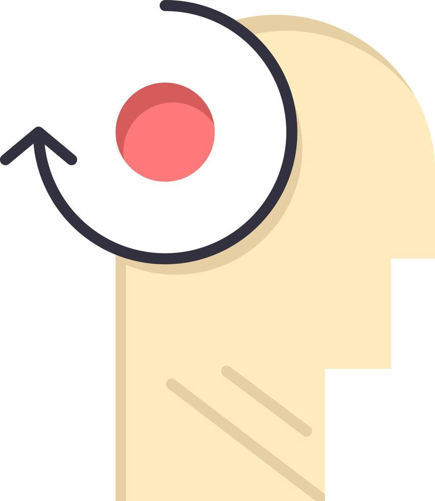 Clear Mind Your Head  Flat Color Icon Vector icon banner Template