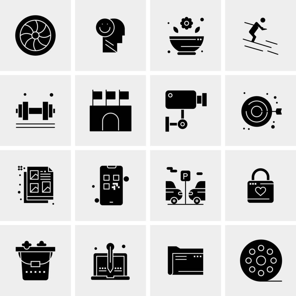 16 Universal Business Icons Vector Creative Icon Illustration to use in web and Mobile Related project