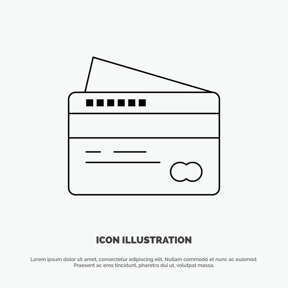 Card Credit Payment Pay Vector Line Icon