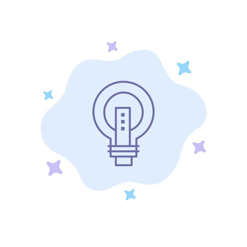 Bulb Bright Business Idea Light Light bulb Power Blue Icon on Abstract Cloud Background vector