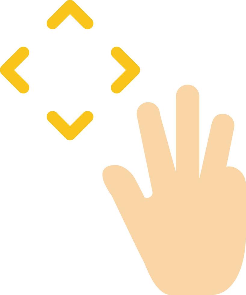 Hand Hand Cursor Up Croup  Flat Color Icon Vector icon banner Template