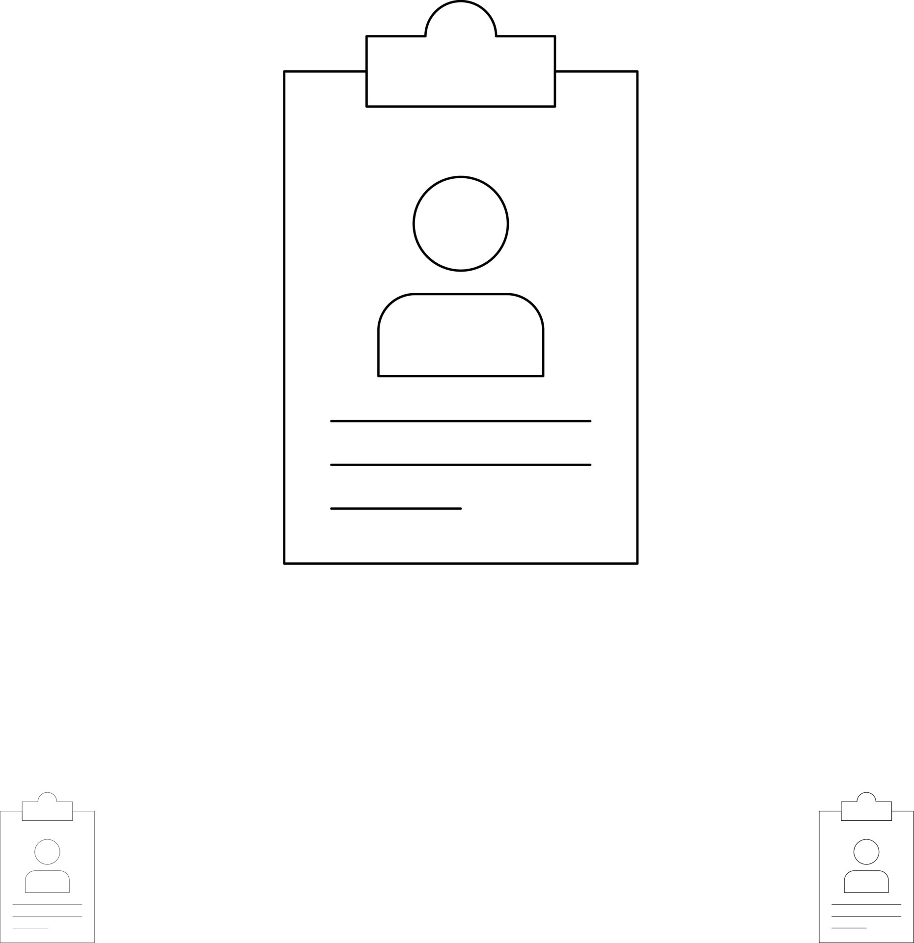 Resume Application Clipboard Curriculum Cv Bold and thin black line