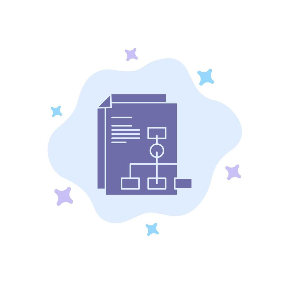 Presentation Graph Invoice Report Blue Icon on Abstract Cloud Background vector