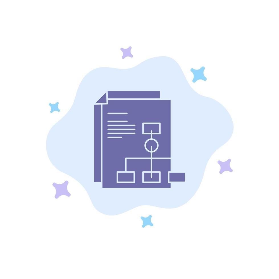 Presentation Graph Invoice Report Blue Icon on Abstract Cloud Background vector