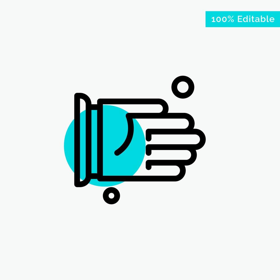 Hand Handshake Agreement Office turquoise highlight circle point Vector icon