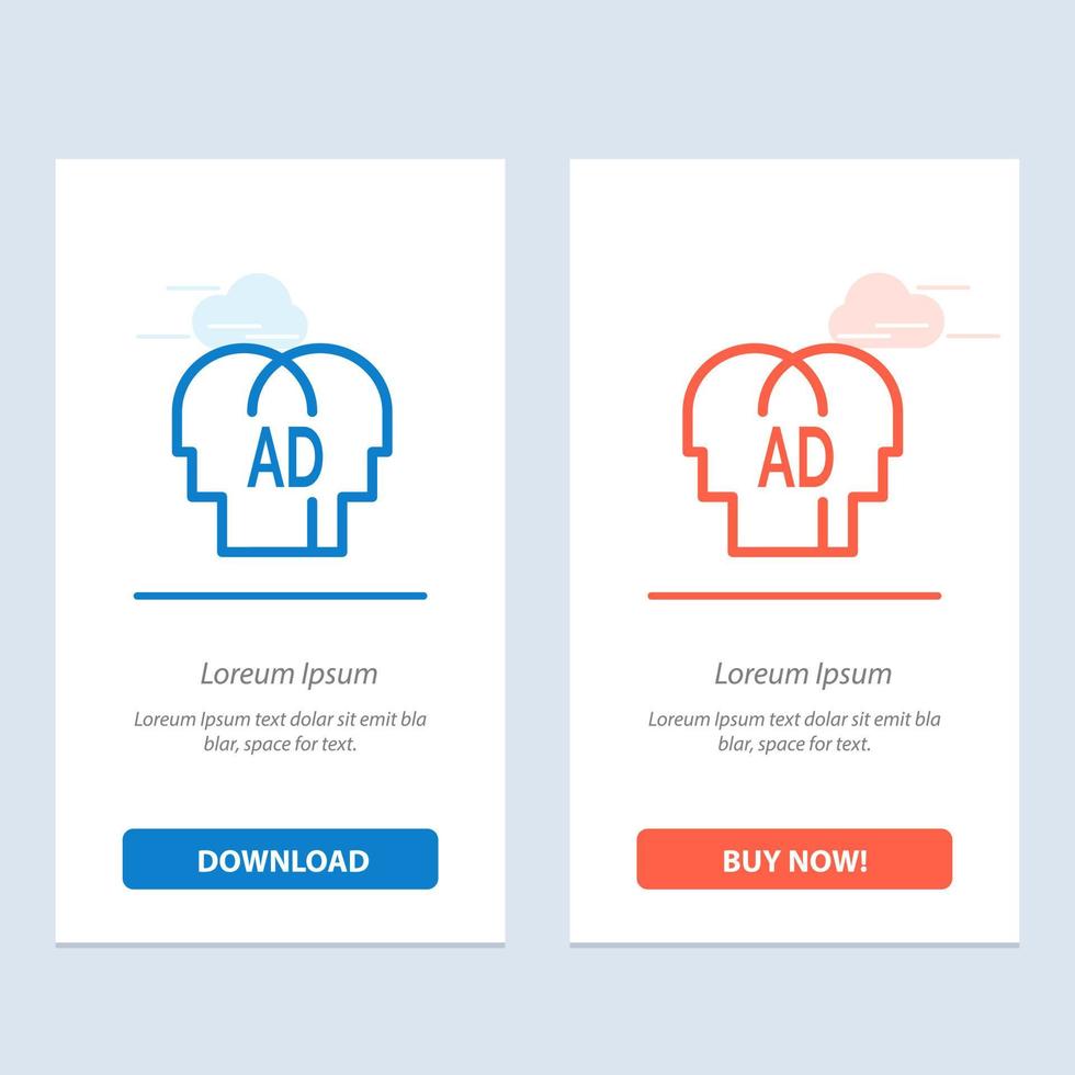 Elementary Knowledge Abc Brian  Blue and Red Download and Buy Now web Widget Card Template vector