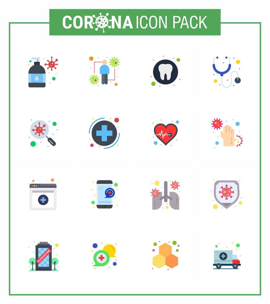 conjunto de iconos de prevención de coronavirus 25 azul encontrar estetoscopio viral médico diente coronavirus viral 2019nov enfermedad vector elementos de diseño