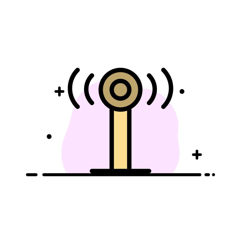 Service Signal Wifi  Business Flat Line Filled Icon Vector Banner Template