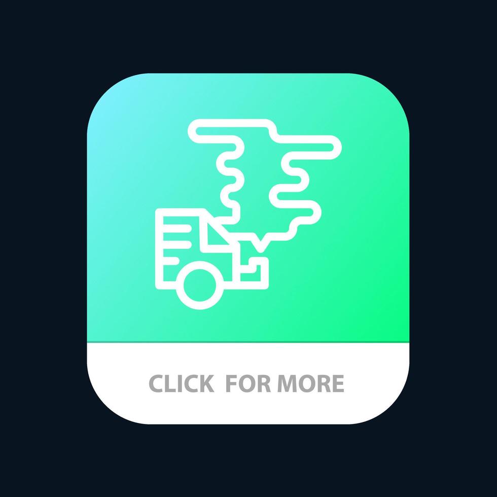 botón de aplicación móvil de contaminación de gas de emisión de automóvil de automóvil versión de línea de android e ios vector