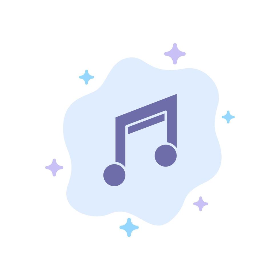 App Basic Design Mobile Music Blue Icon on Abstract Cloud Background vector