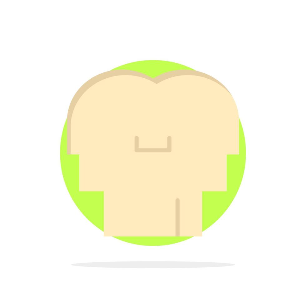 Empathy Feelings Mind Head Abstract Circle Background Flat color Icon vector