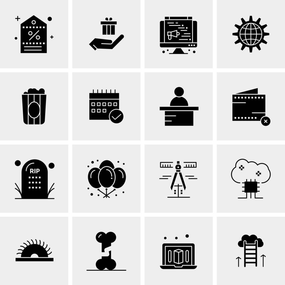 16 Universal Business Icons Vector Creative Icon Illustration to use in web and Mobile Related project