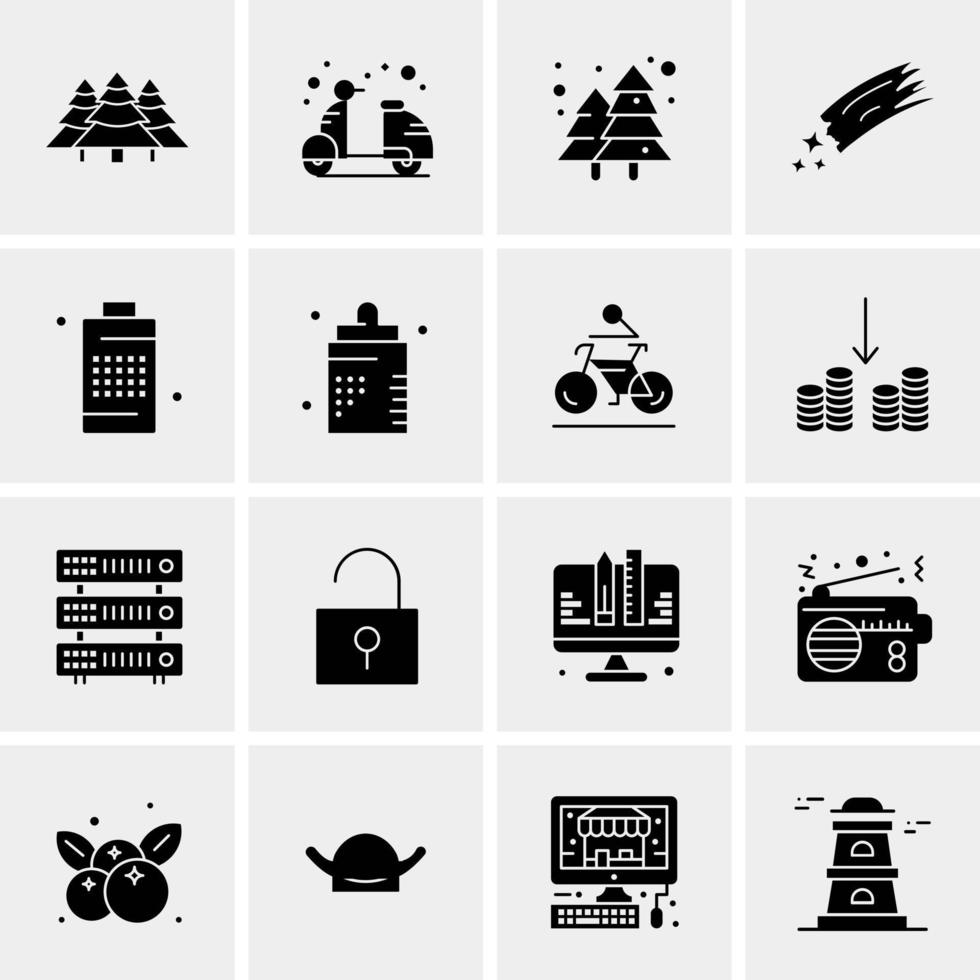 16 Universal Business Icons Vector Creative Icon Illustration to use in web and Mobile Related project