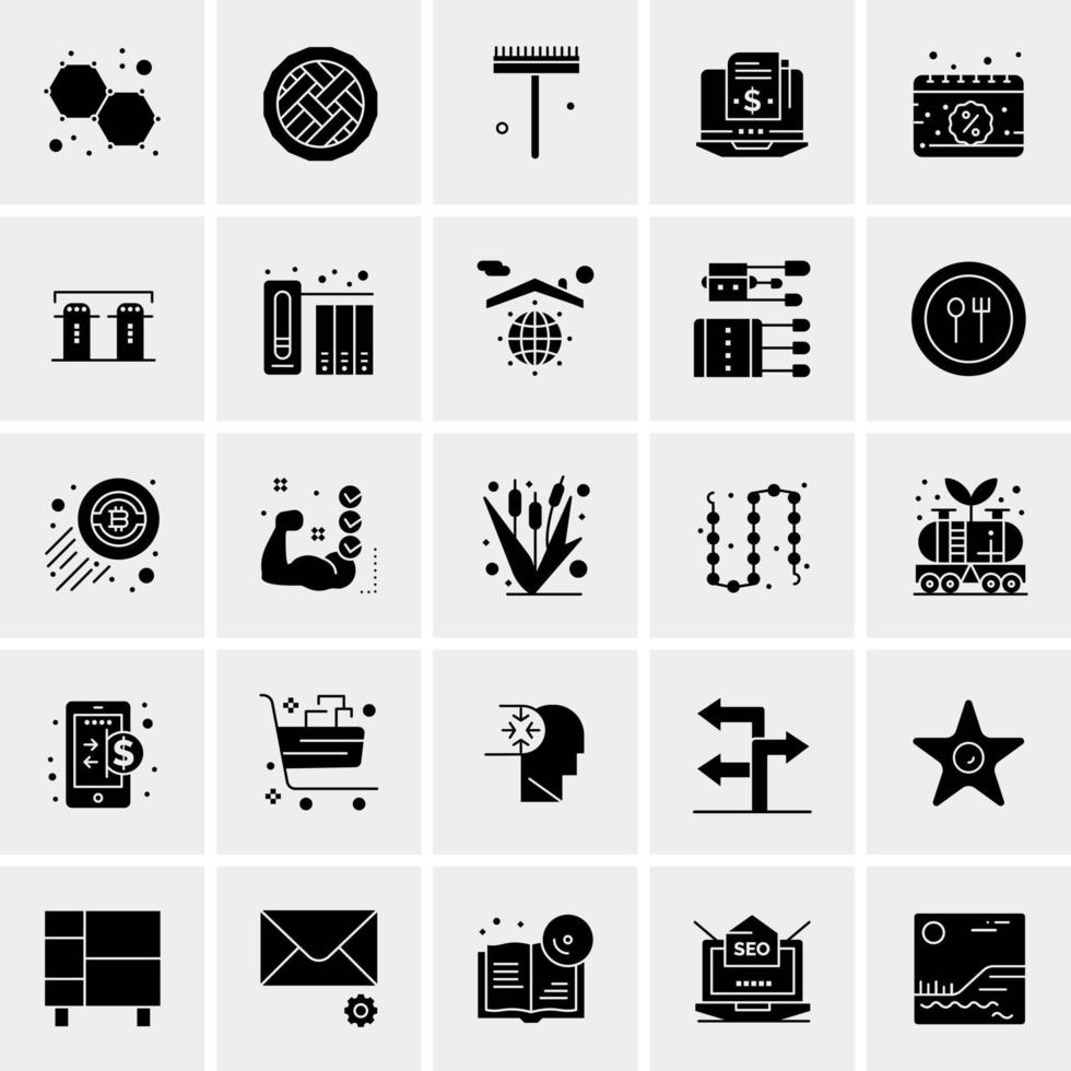 25 iconos de negocios universales vector ilustración de icono creativo para usar en proyectos relacionados con la web y dispositivos móviles