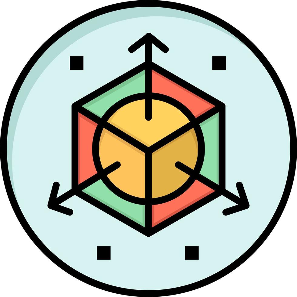 Scale Modification Design 3d  Flat Color Icon Vector icon banner Template