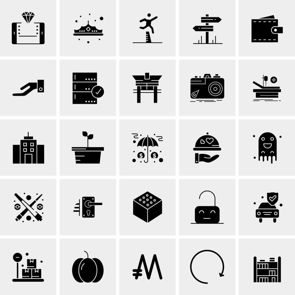 25 iconos de negocios universales vector ilustración de icono creativo para usar en proyectos relacionados con la web y dispositivos móviles