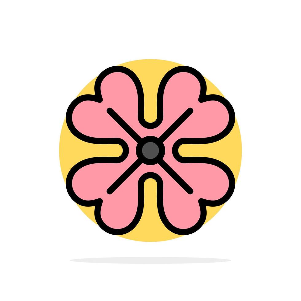 Anemone Anemone Flower Flower Spring Flower Abstract Circle Background Flat color Icon vector