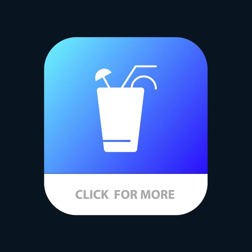 Juice Drink Food Spring Mobile App Button Android and IOS Glyph Version vector