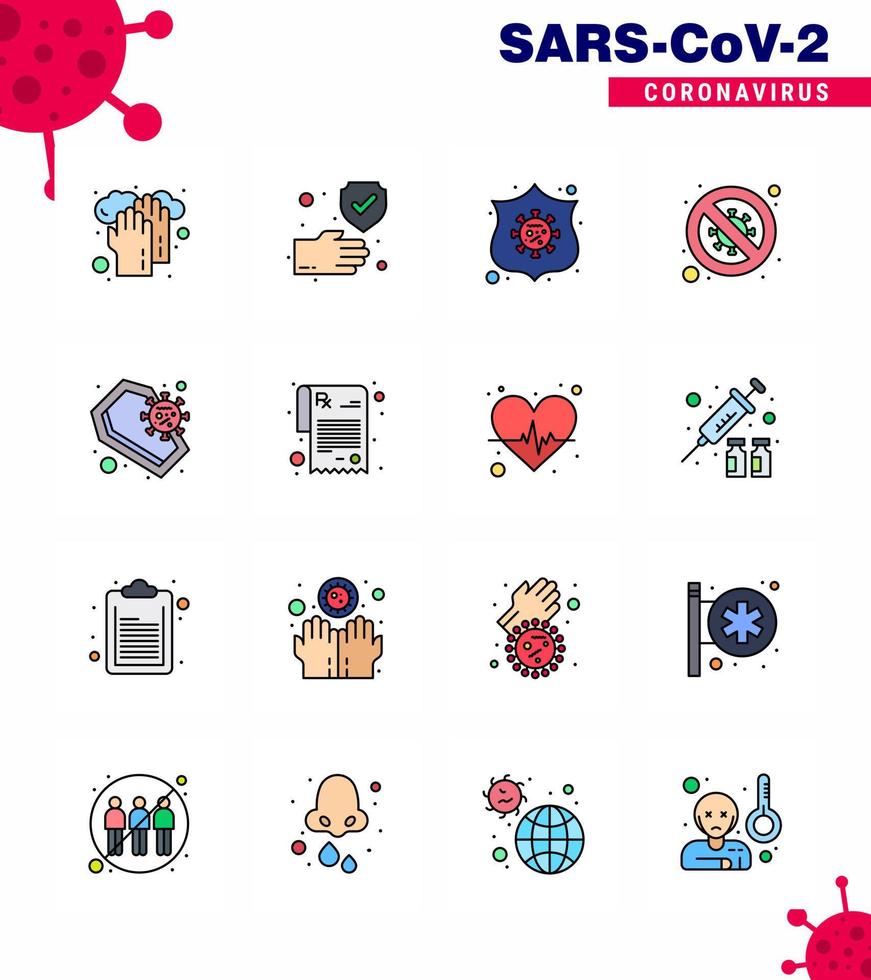 25 conjunto de iconos de emergencia de coronavirus diseño azul, como señalización sin protección bacterias prohibidas coronavirus viral 2019nov elementos de diseño de vectores de enfermedades