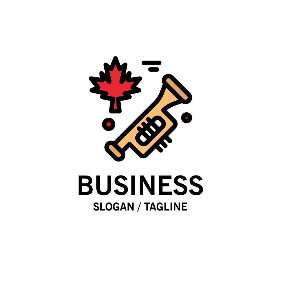Canada Speaker Laud Business Logo Template Flat Color vector