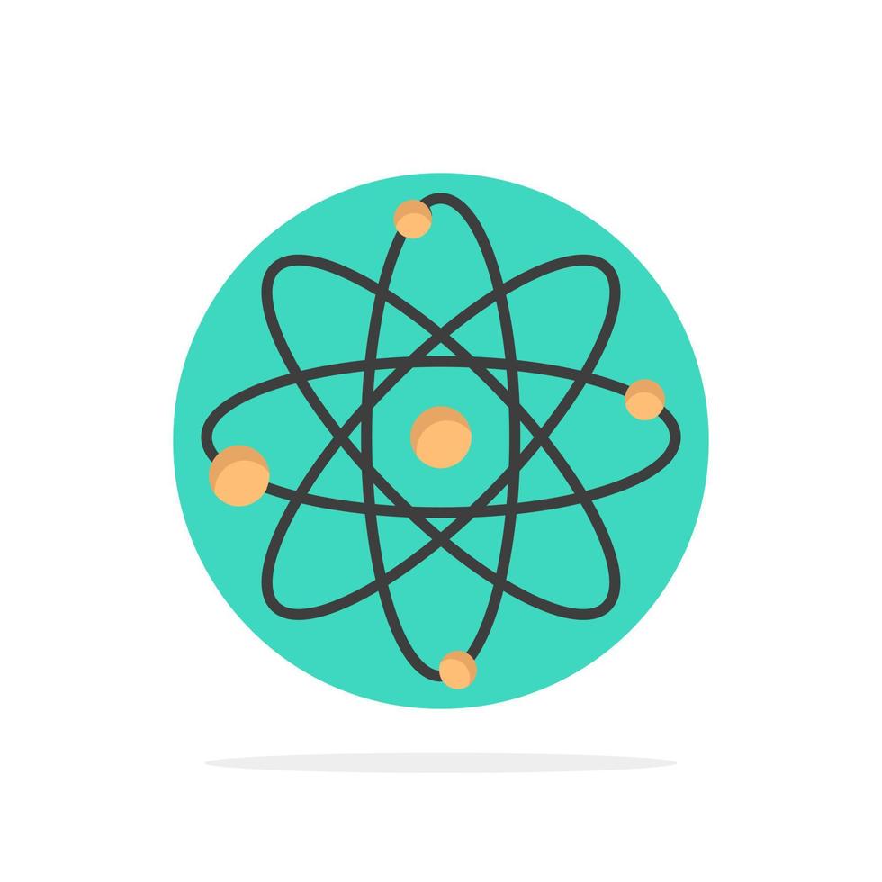 Atom Chemistry Molecule Laboratory Abstract Circle Background Flat color Icon vector