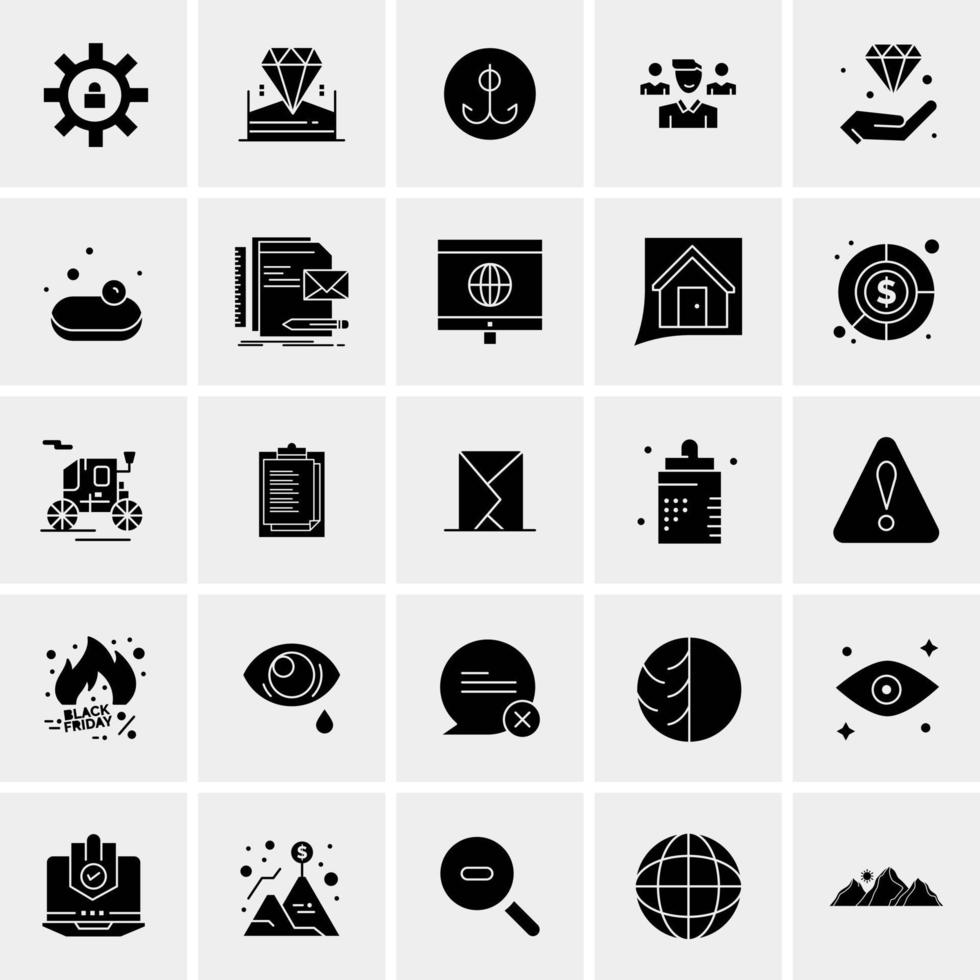 25 iconos de negocios universales vector ilustración de icono creativo para usar en proyectos relacionados con la web y dispositivos móviles